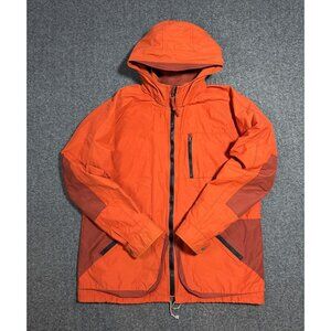 Lucky Brand Jacket XL Mens Orange Hooded Windbreaker Durable Goods